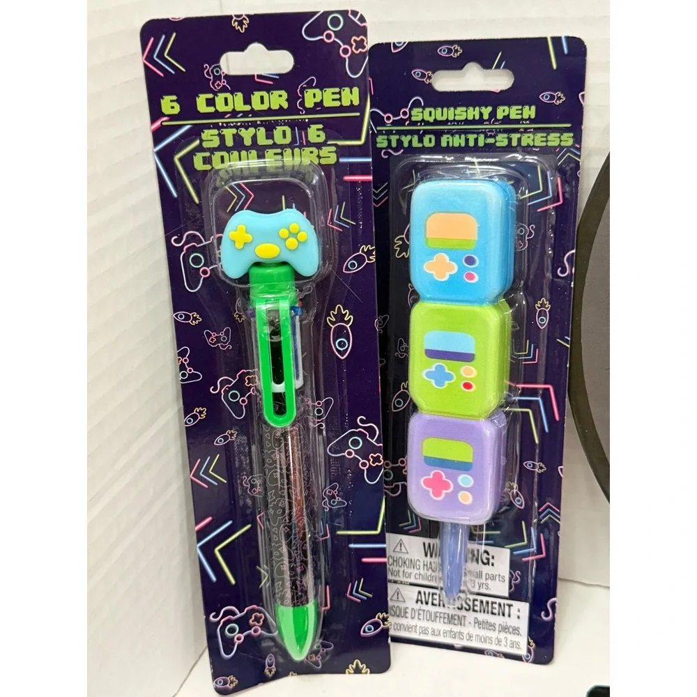 Gamer Stationery Set Clipboard Composition Notebook Highlighters Sharpener New
